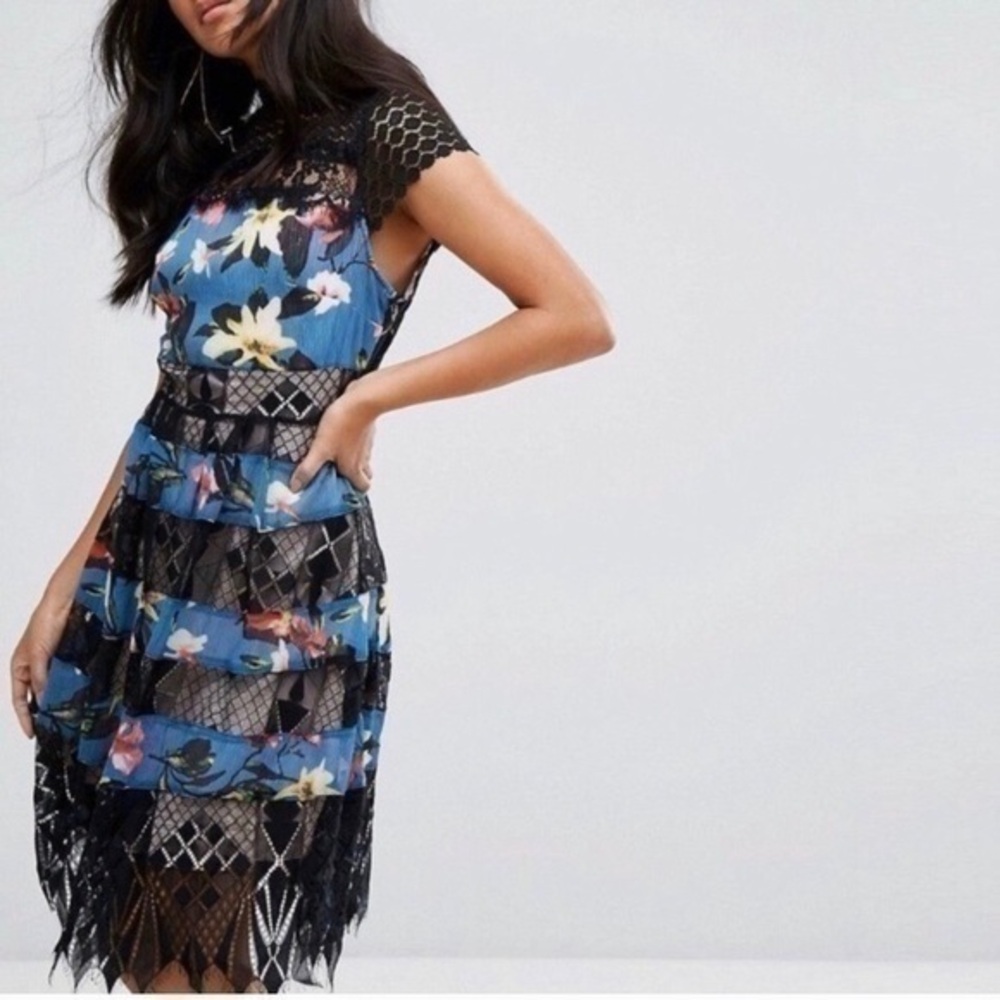 Foxiedox Adriana Lace Panel Dress